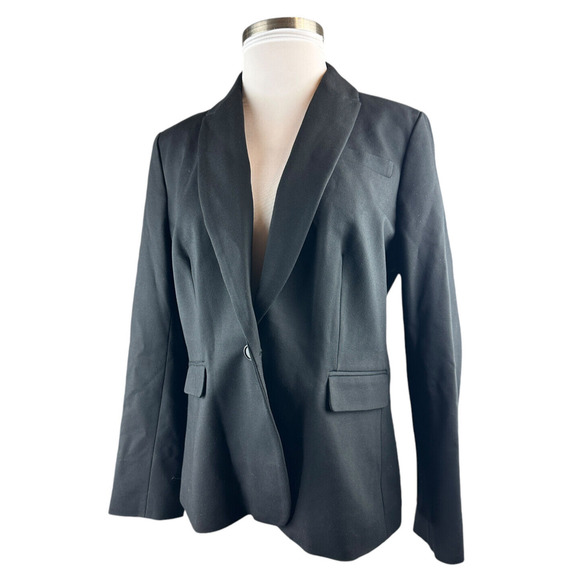 J. Crew Black Ponte Blazer Office Minimalist Women's Plus Size 18 Style J8062 - Picture 6 of 14